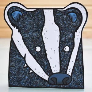 badger card - pop up greeting for birthday or any occasion