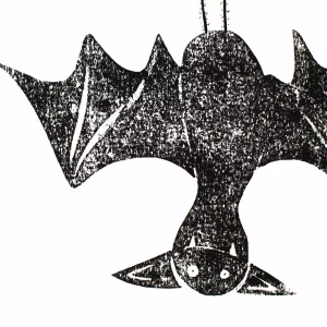 funny A4 bat wall art print
