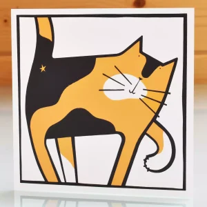 birthday card for a cat blank inside tortoiseshell cat lover any occasion greeting card