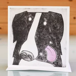 border collie cards blank inside dog birthday or any occasion greeting cards featuring man's best friend