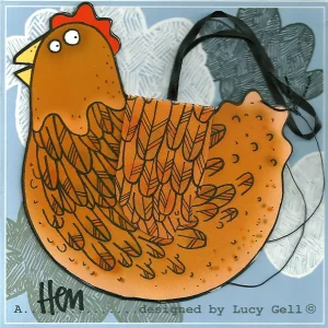 brown chicken birthday card or any occasion bird lover hen greeting and gift