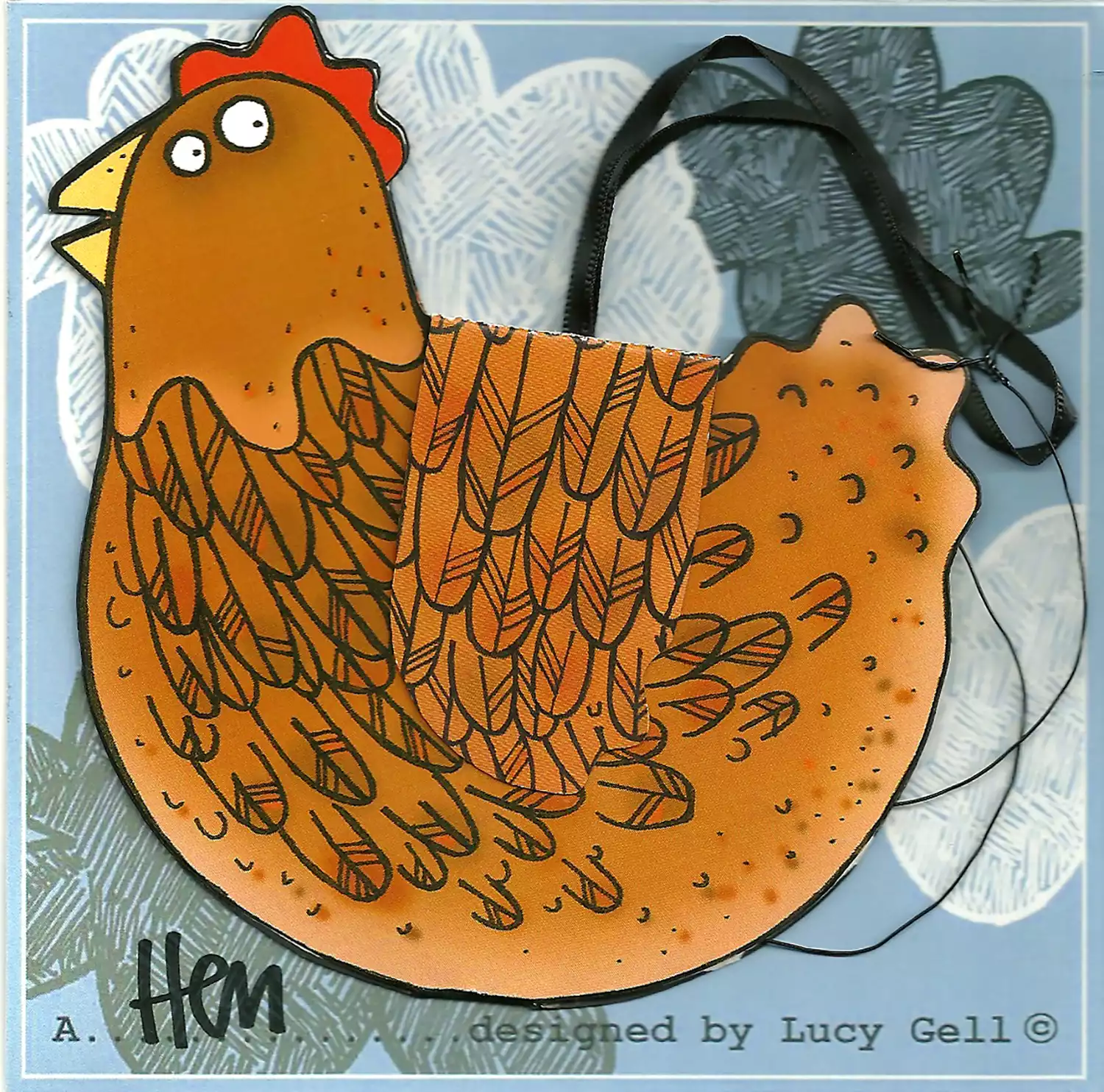 brown chicken birthday card or any occasion bird lover hen greeting and gift