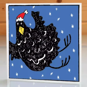 chicken Christmas card