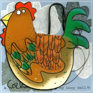 cockerel card for a birthday or any occasion rooster greeting and gift for a bird lover