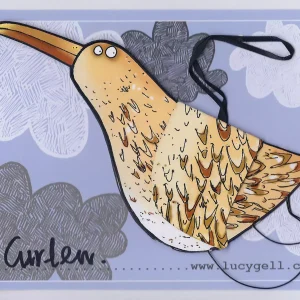 Curlew card for a birthday or any occasion bird lover greeting