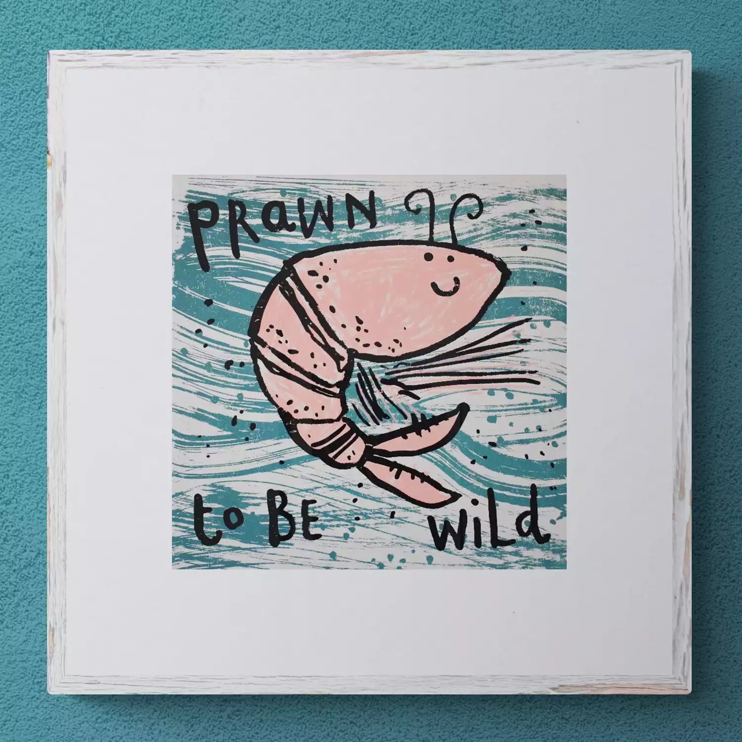 framed under the sea wall art print for nursery or baby's room