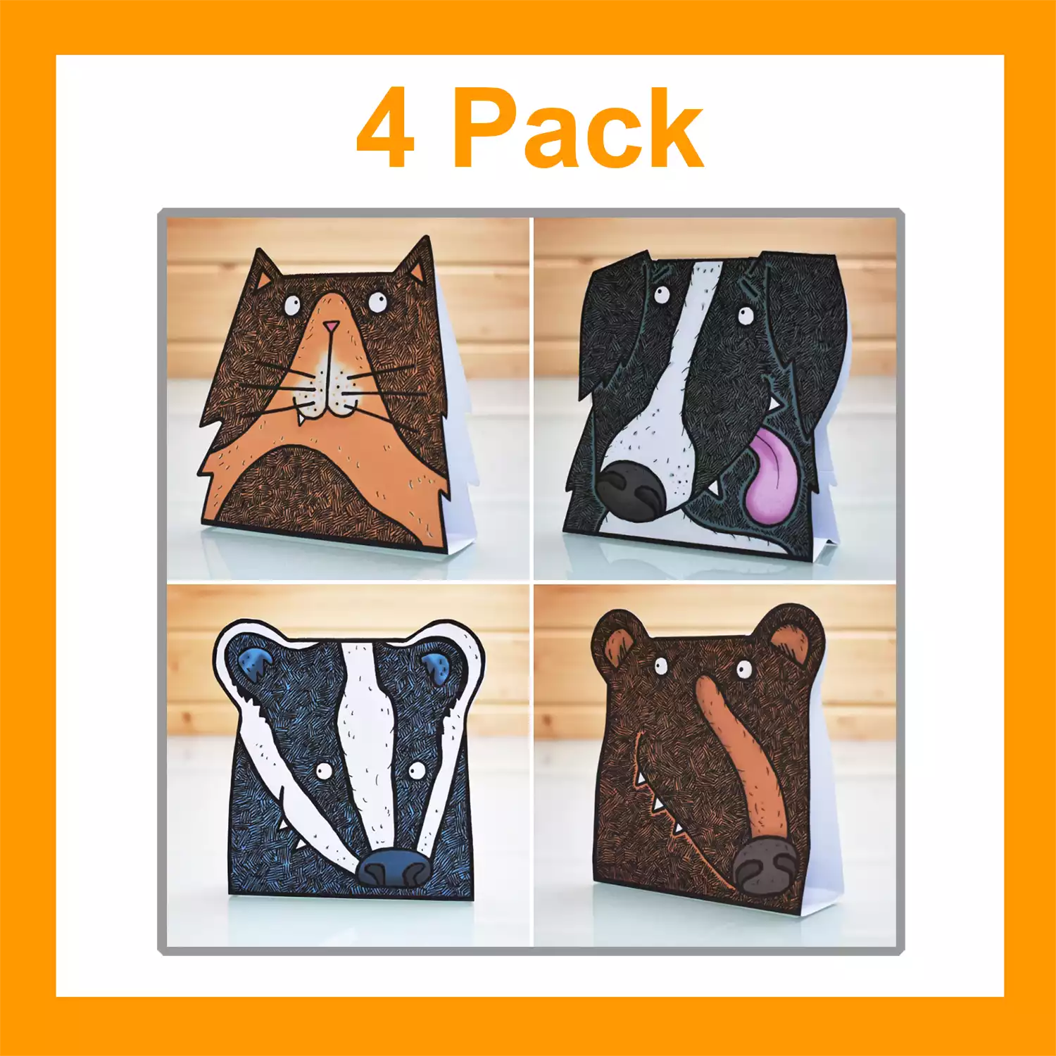 funny cards animal themed birthday or any occasion greeting