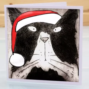 funny cat Christmas cards