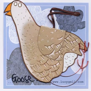goose birthday card or Christmas or any other occasion greeting