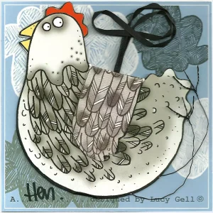 grey chicken card funny birthday or any occasion handmade greeting card and gift
