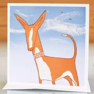 Podenco card Spanish dog blank inside greeting card for a birthday or any occasion