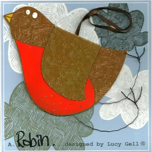 robin cards handmade red breast greetings & gift