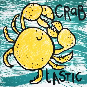 sea life wall decor crab screen print celebration gift