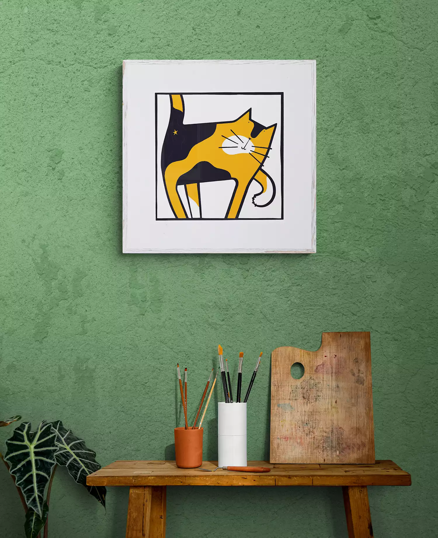torties cat owner wall art print