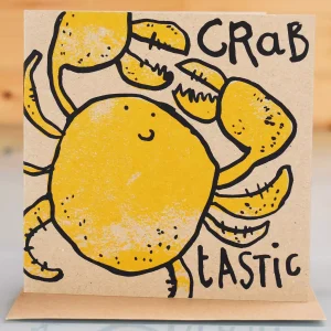 well done card congratulations featuring crab sea life for a birthday greeting or any occasion