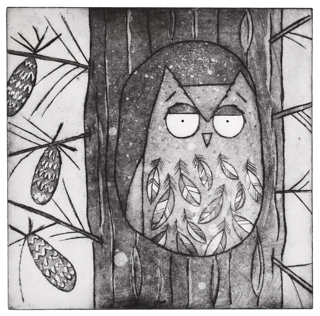Within The Pines Etching