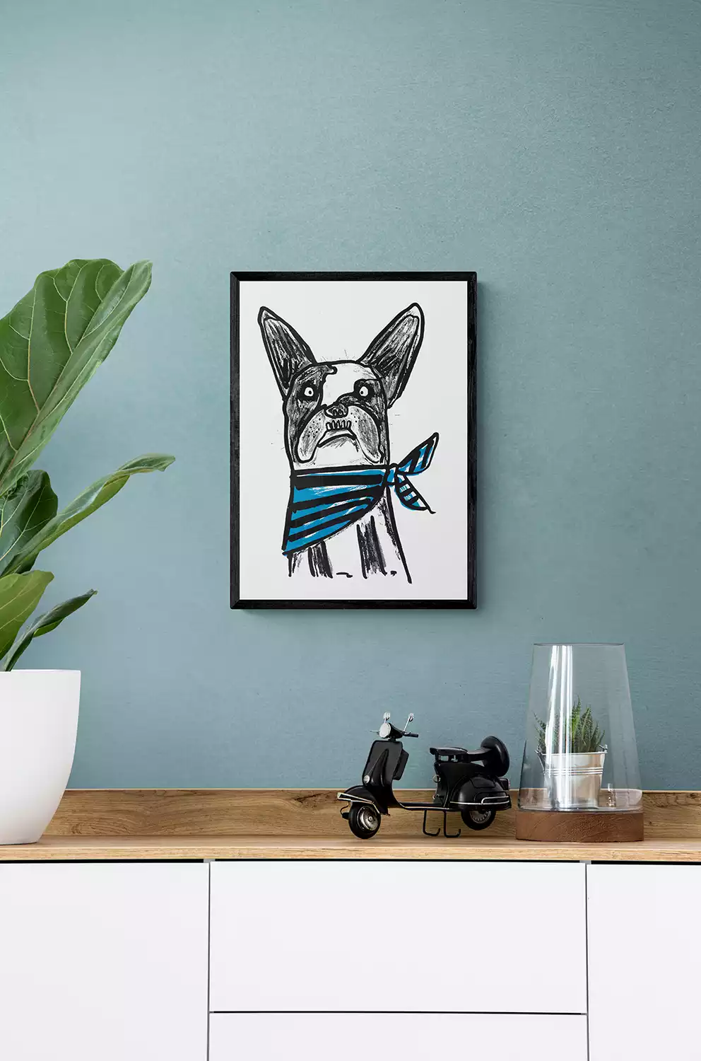 Bouledogue Francais impression d'art mural