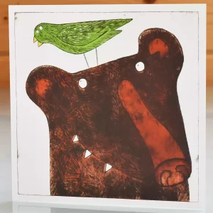 brown bear greeting cards blank inside for birthday or any occasion