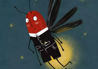 illustration of a firefly for a children's book idea