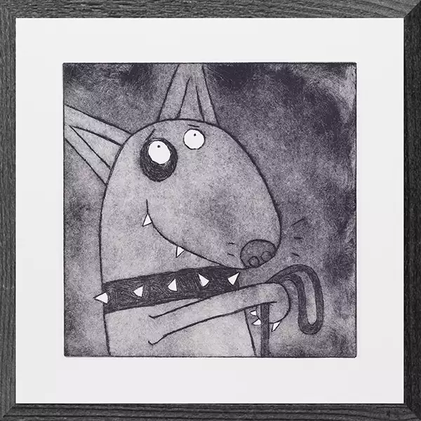 English Bull Terrier art - framed dog portrait wall prints for bully lovers