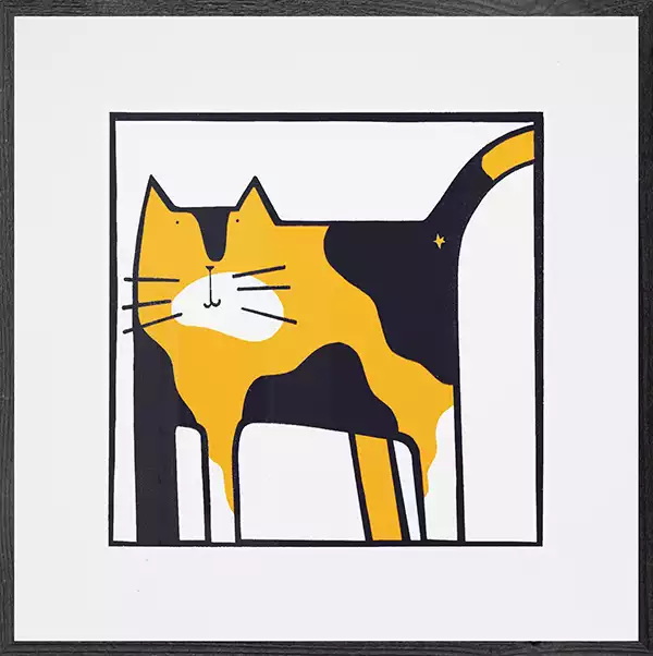 tortoiseshell cat art tortoiseshell cat art - wall prints for cat lovers & owners
