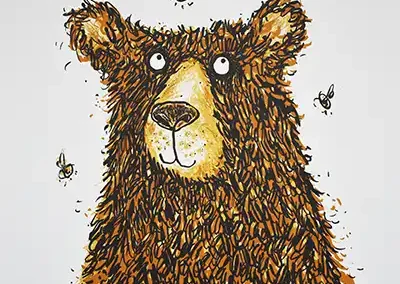 Honey Bear screen print