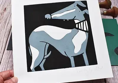 Linocut process 2