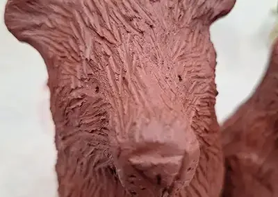 ceramic bear before firing