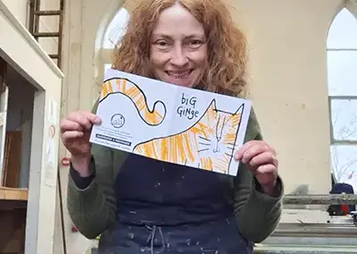 Lucy with print 2